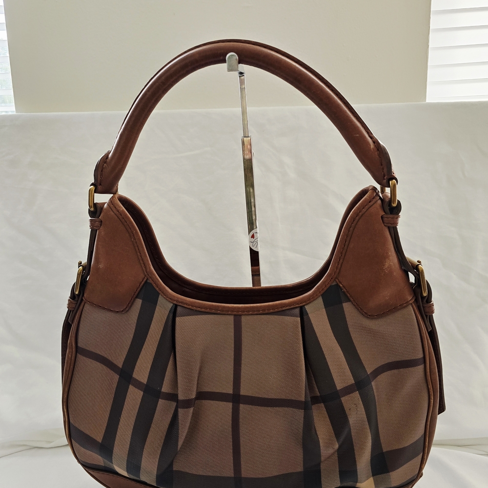 Burberry Brown Checkered Shoulder Bag